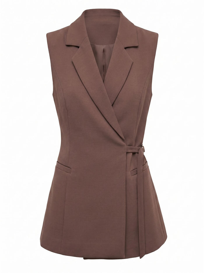 Demi Tie Sleeveless Blazer Forever New