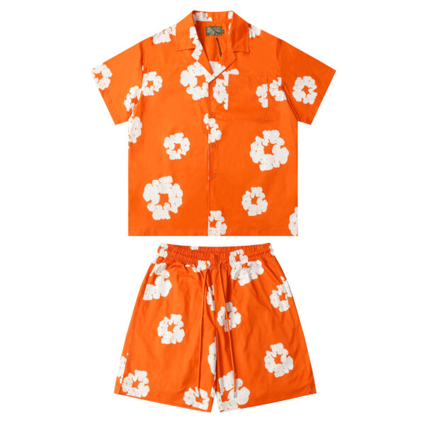 Denim Tears Cotton Wreath Denim Jacket & Pants "Orange"