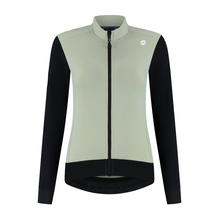 Rogelli Distance II fietsshirt dames taupe lange mouw voorkant.