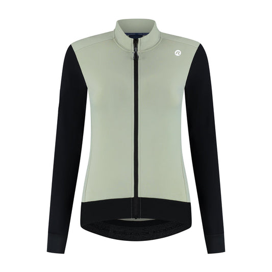 Rogelli Distance II fietsshirt dames taupe lange mouw voorkant.