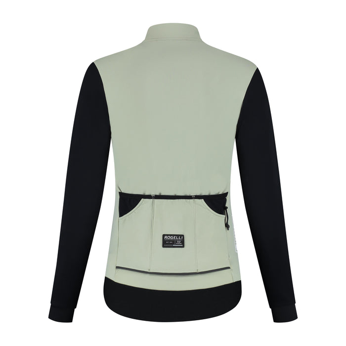 Rogelli Distance II fietsshirt dames taupe lange mouw achterkant.
