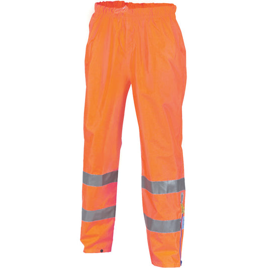 DNC Hi Vis Breathable Rain Trousers With R/Tape 3872