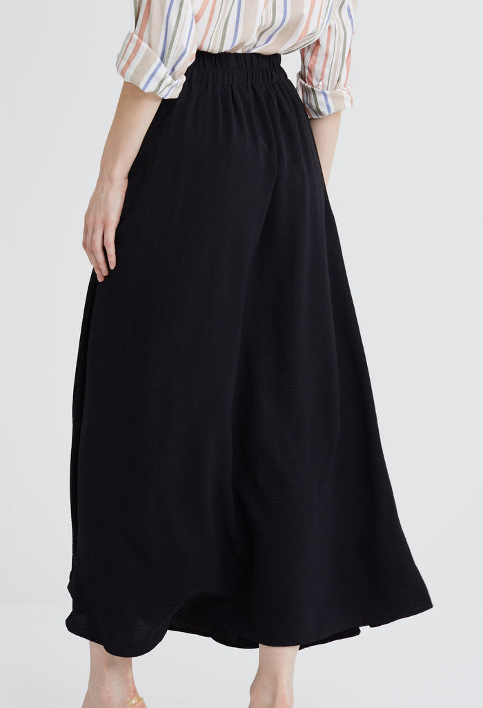 Double-width Elastic Waistband Maxi Skirt (BS8006)