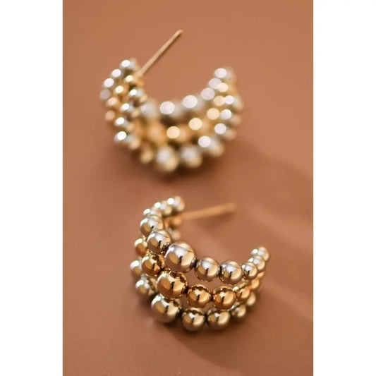 Duo-Tone Hoop Earrings