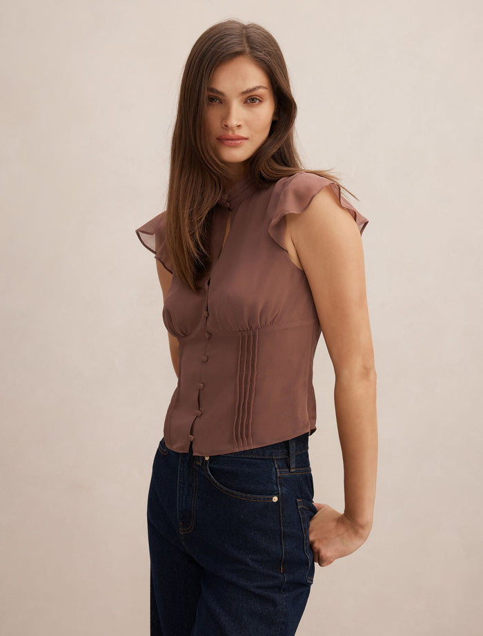 Eden Keyhole Blouse Forever New