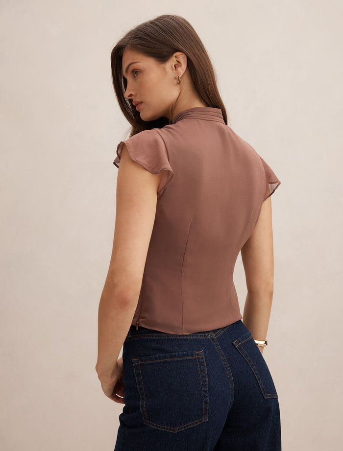 Eden Keyhole Blouse Forever New