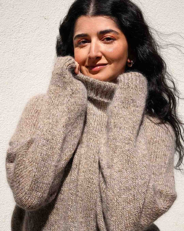 Ella sweater, No 20 + Silk mohair knitting kit