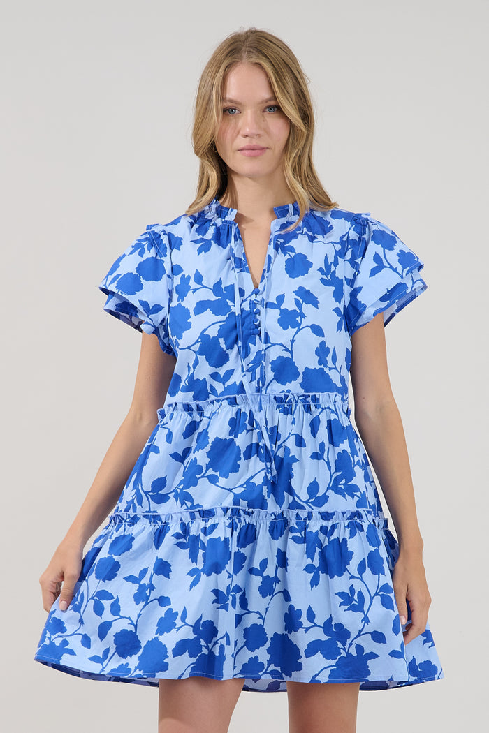 Empire Tiered Mini Dress Palmas