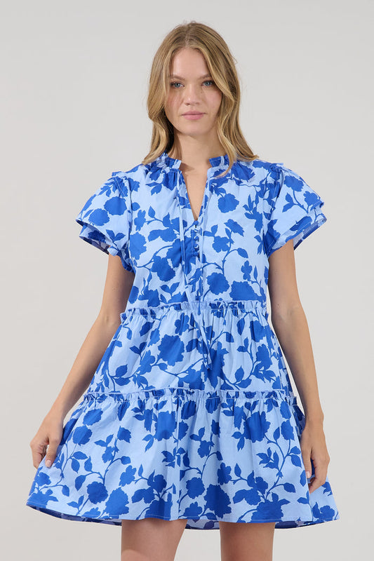 Empire Tiered Mini Dress Palmas