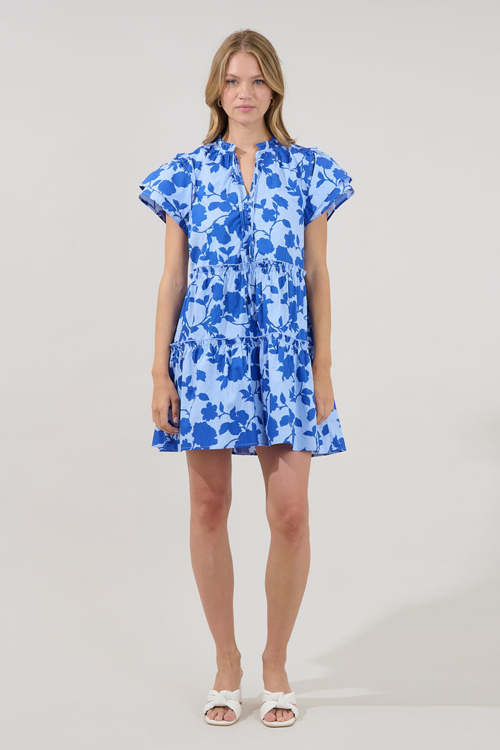 Empire Tiered Mini Dress Palmas