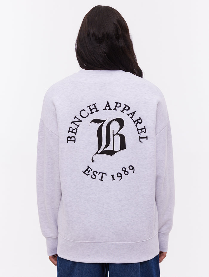 Erlna Grey GY017X Crews Oversized Embroidery Shot 2