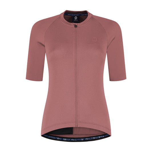 Rogelli Essential II fietsshirt dames roze korte mouw voorkant.