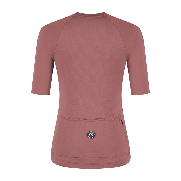 Rogelli Essential II fietsshirt dames roze korte mouw achterkant.