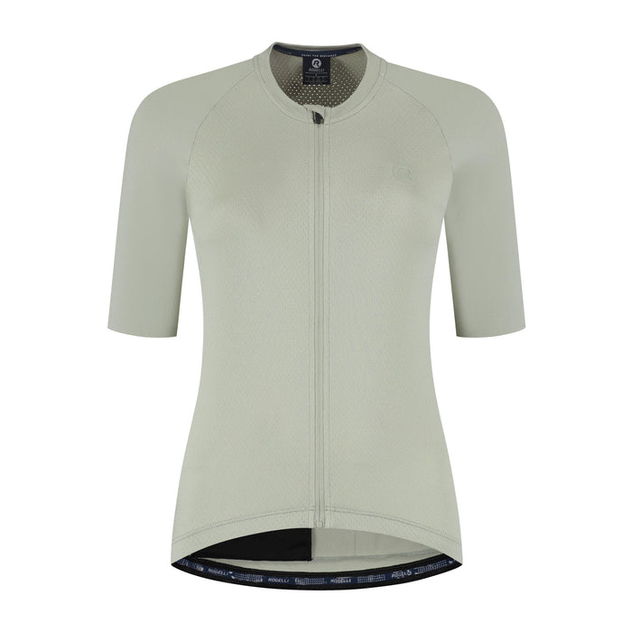 Rogelli Essential II fietsshirt dames taupe korte mouw voorkant.