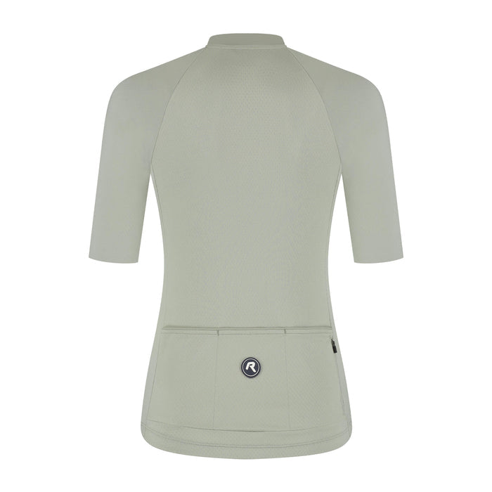 Rogelli Essential II fietsshirt dames taupe korte mouw achterkant.