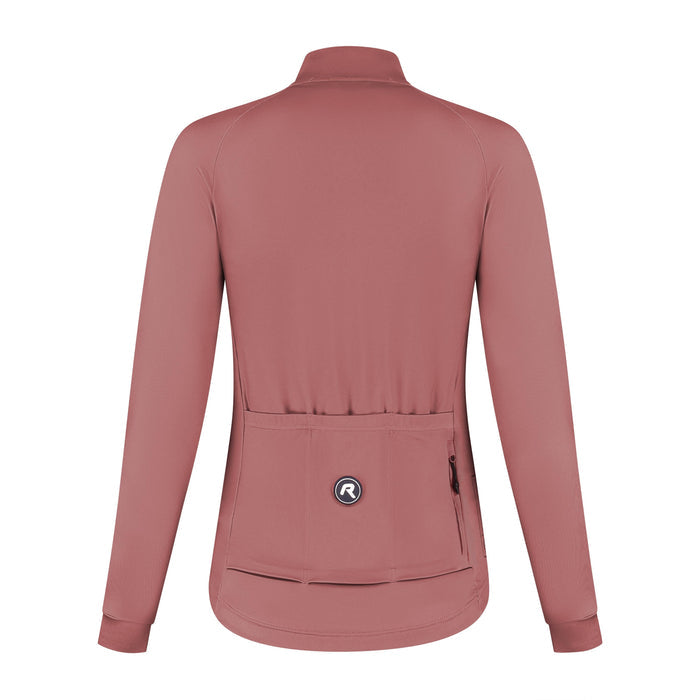 Rogelli Essential II fietsshirt dames roze lange mouw achterkant.