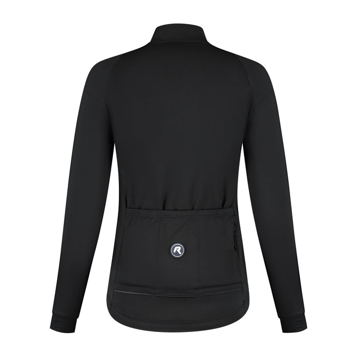 Rogelli Essential II fietsshirt dames zwart lange mouw achterkant.