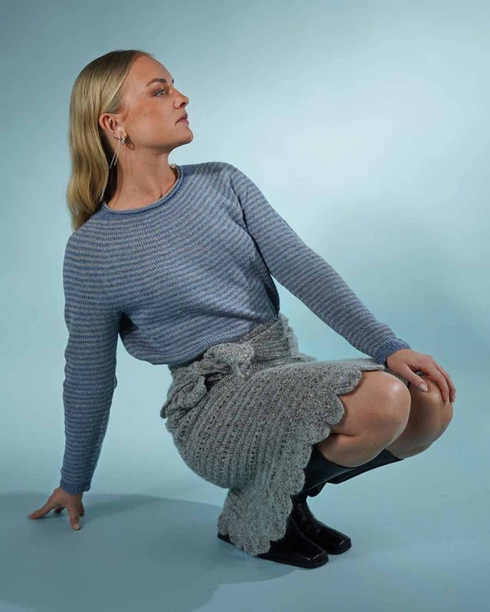 Evelyn Striped Blouse, knitting pattern Knitting patterns Önling - Katrine Hannibal