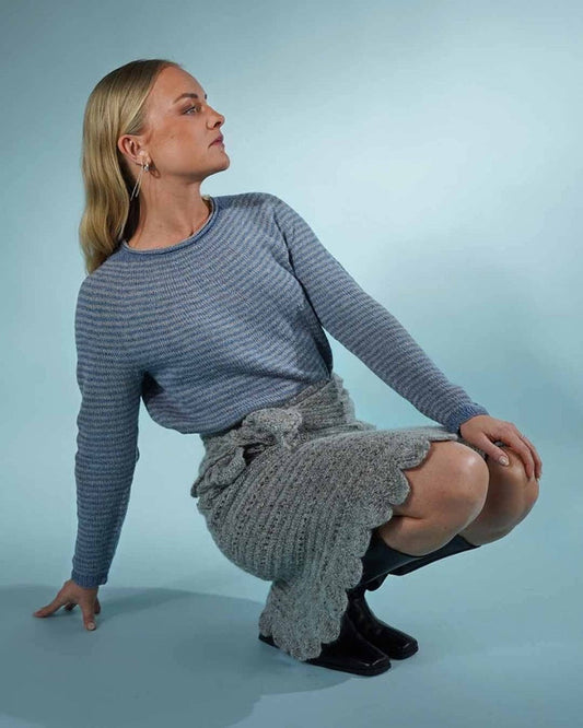 Evelyn Striped Blouse, knitting pattern Knitting patterns Önling - Katrine Hannibal