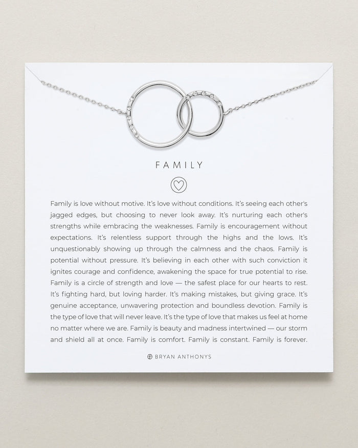 Family Interlocking Circles Necklace