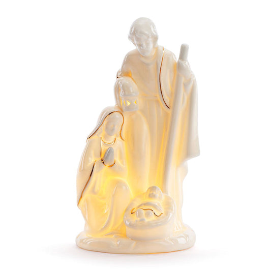 Figure Holy Family Ceramic LED - 5x10in