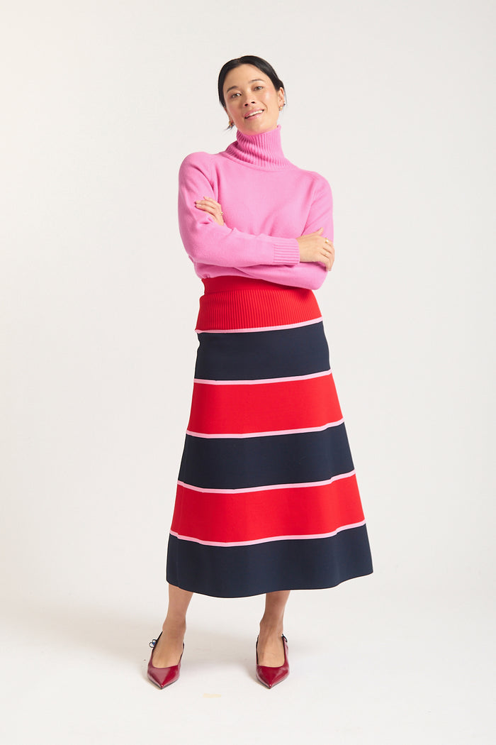 Fleur Skirt  In Navy
