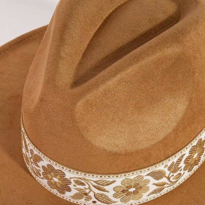 Flower Ribbon Bow Fedora Hat