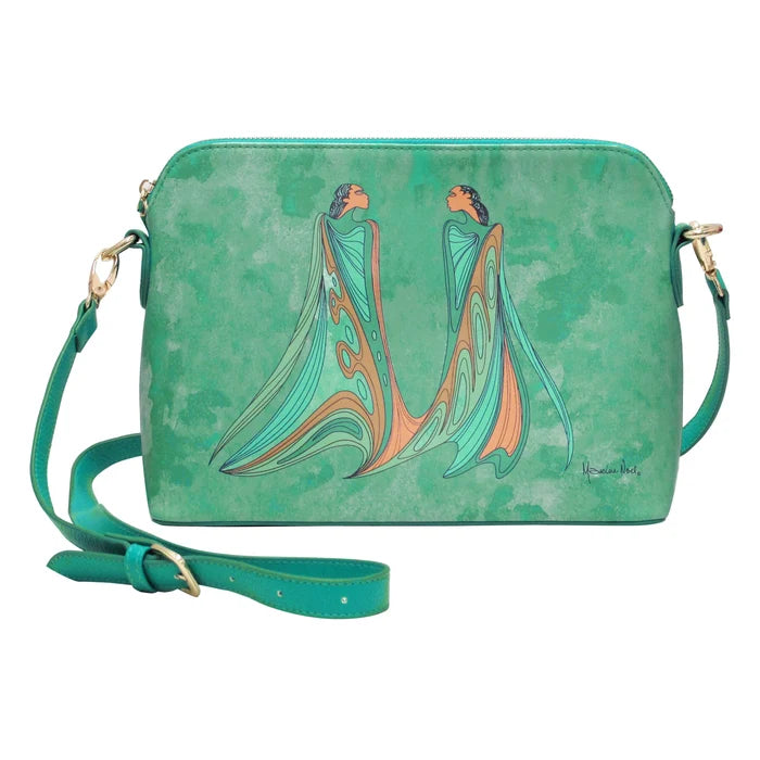 Friends Art Bag showcasing Indigenous art by Maxine Noel, symbolizing friendship and cultural identity.