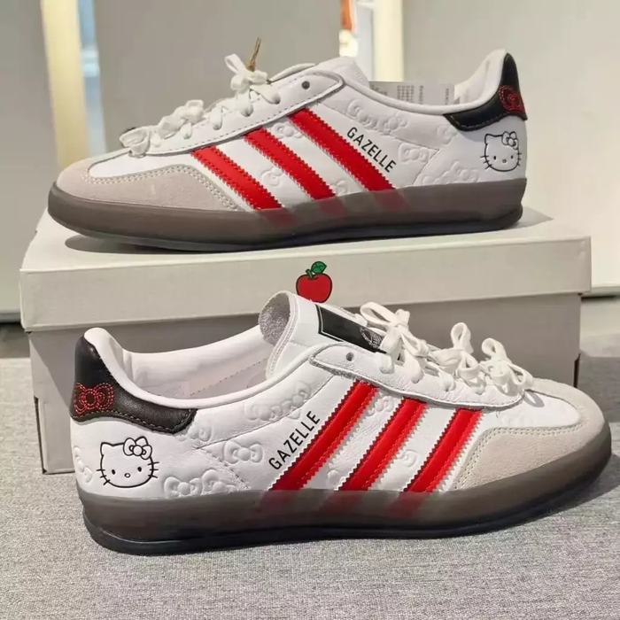Adidas Gazelle x Hello Kitty white red