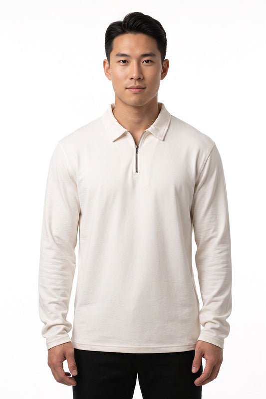 Half-Zip Knitted Polo