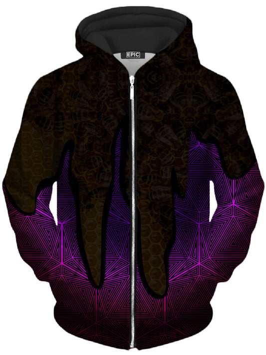 Hallucinations Wild Honey Unisex Zip-Up Hoodie Noctum X Truth Epic Hoodie