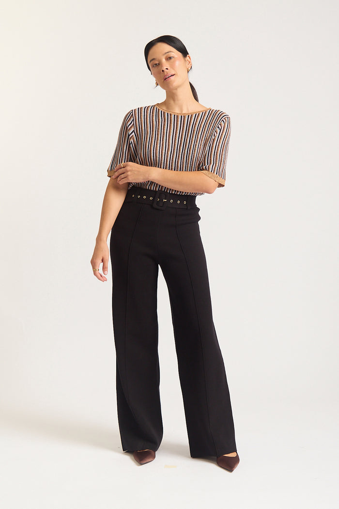 Hamilton Crepe Pant  In Black