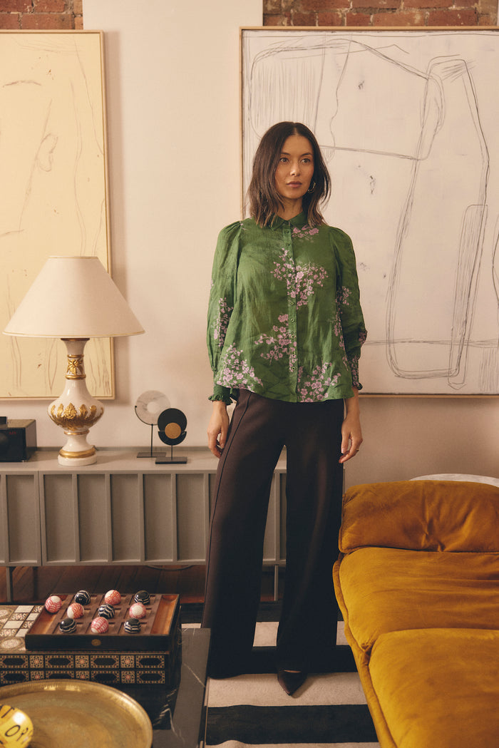 Hamilton Crepe Pant  In Chocolate