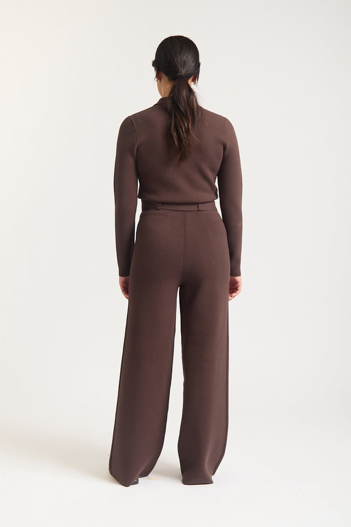 Hamilton Crepe Pant  In Chocolate
