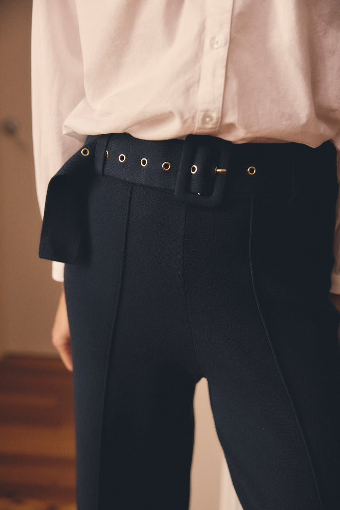 Hamilton Crepe Pant  In Navy