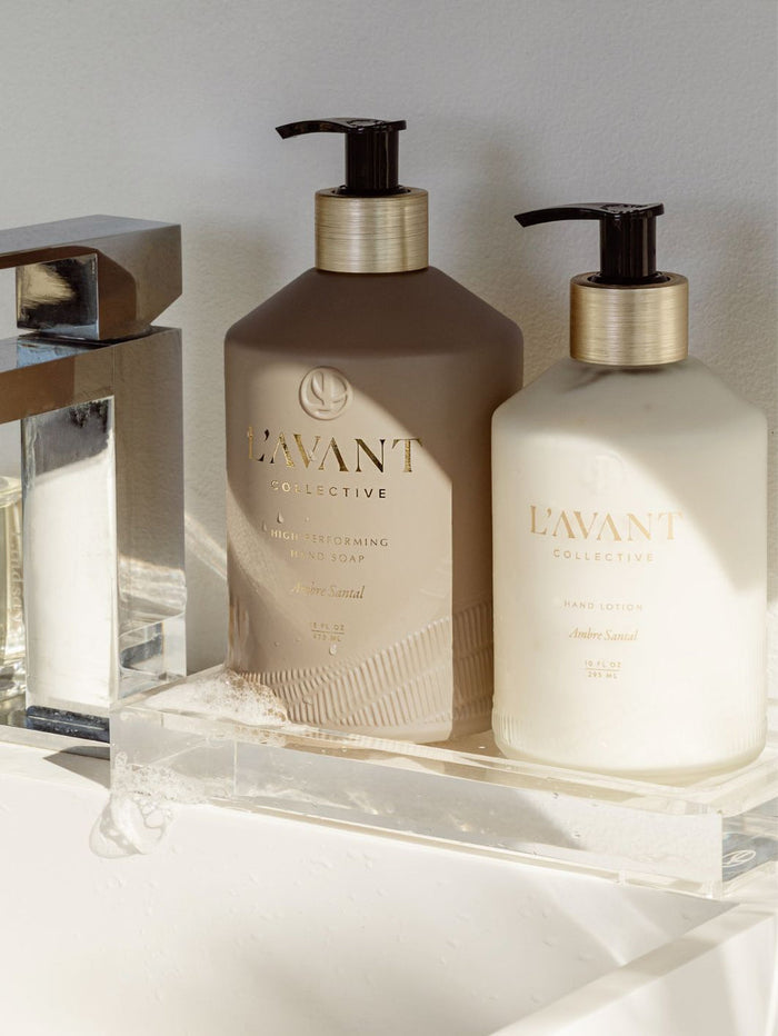 L'AVANT Ambre Santal hand lotion bathroom styling