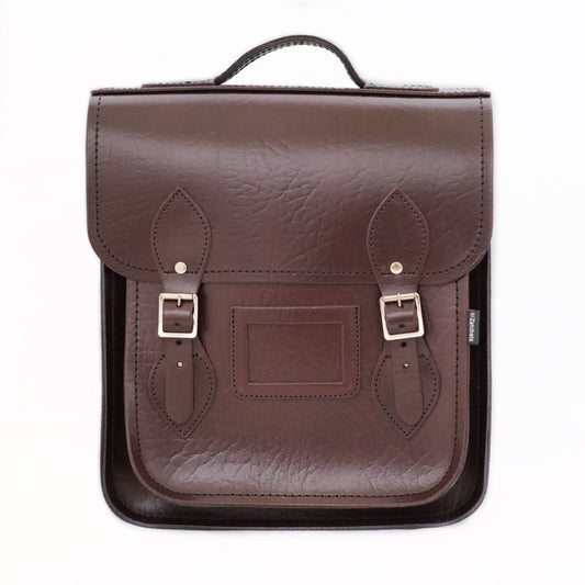 Handmade Leather City Backpack - Marsala Red Executive - Bascora