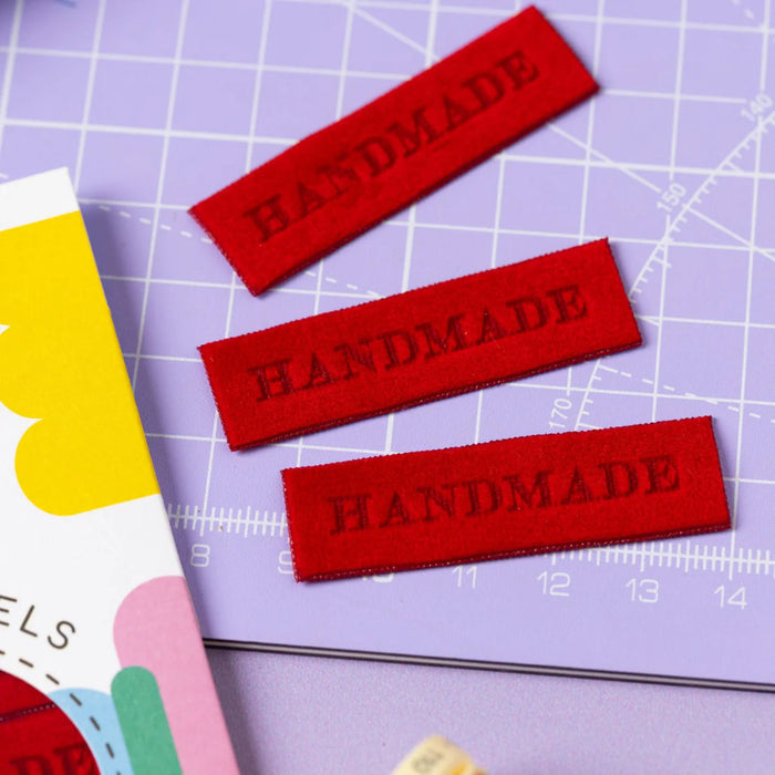 Handmade Velvet Woven Sewing Labels -Pack of 4 - Little Rosy Cheeks