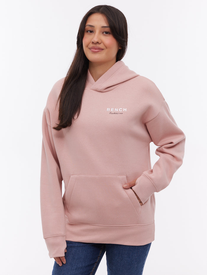 Harmy Pink PK021 Hoodies Oversized Embroidery Front Back Shot 1