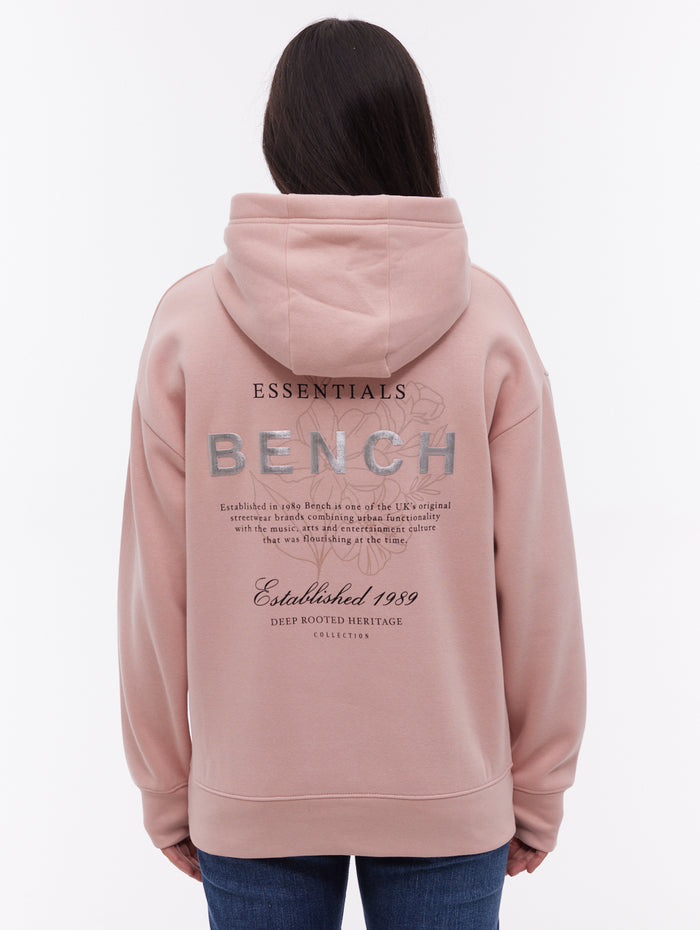 Harmy Pink PK021 Hoodies Oversized Embroidery Front Back Shot 2
