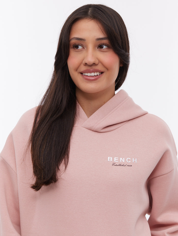 Harmy Pink PK021 Hoodies Oversized Embroidery Front Back Shot 3
