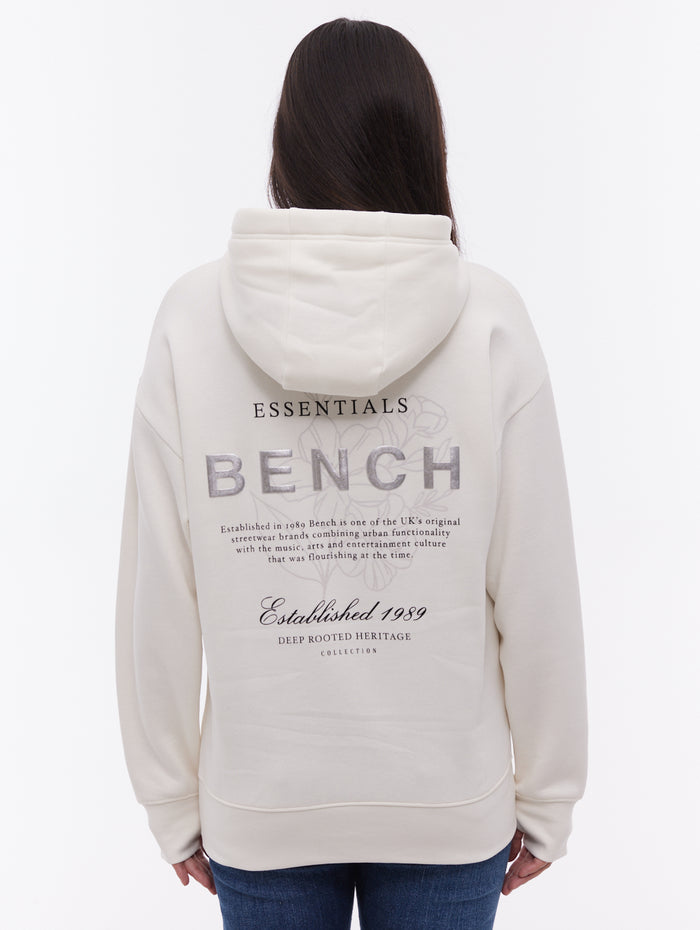 Harmy White WH007 Hoodies Oversized Embroidery Front Back Shot 2