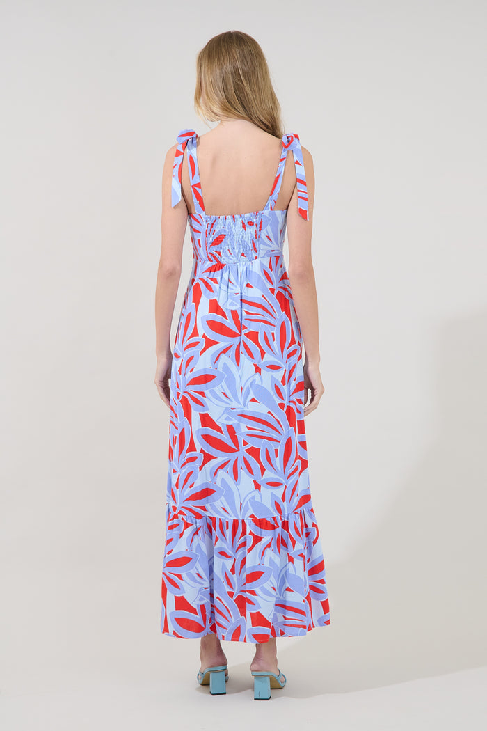 Hendy Shoulder Tie Maxi Dress Areca