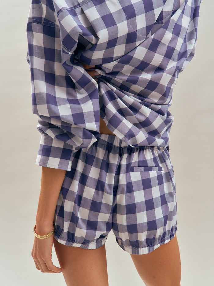 Large Navy Gingham