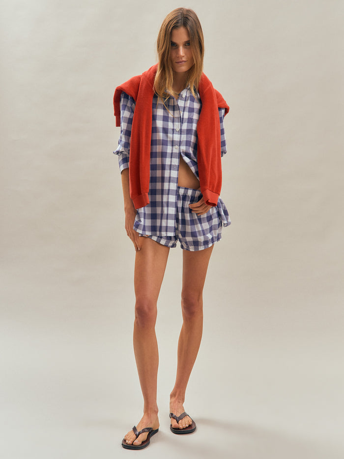 Large Navy Gingham