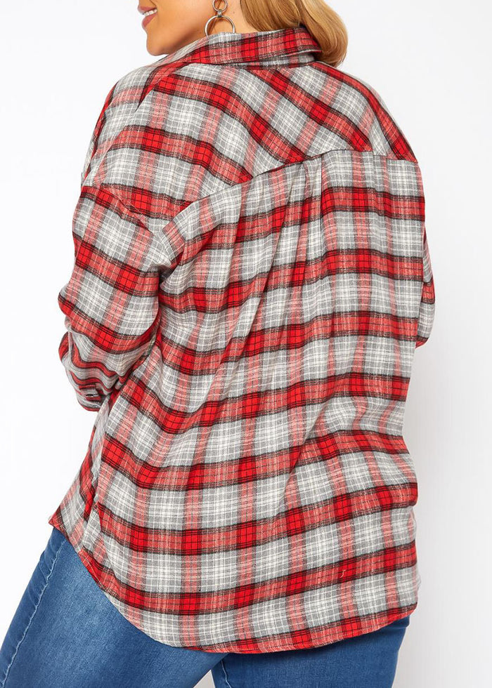 Hi Curvy Plus Size Women Plaid Flannel JacketHi Curvy Plus Size Women Plaid Flannel Sweatshirts