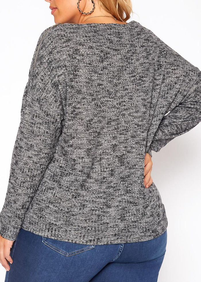 HI Curvy Plus Size Women Waffle Knit Sweater Made in USA