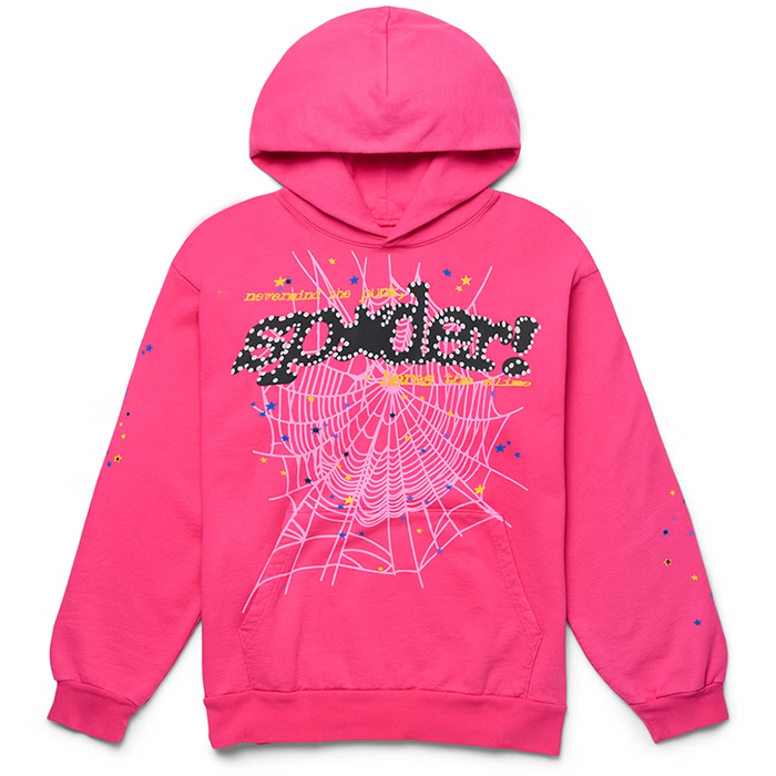 Hoodie Sp5der P*NK V2 en rosa
