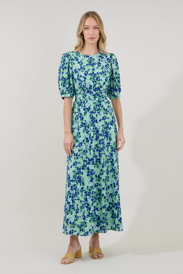 Iriela Smocked Maxi Dress Floral