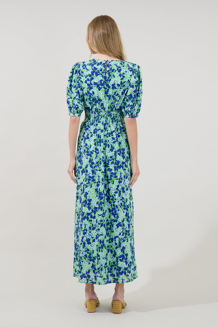 Iriela Smocked Maxi Dress Floral
